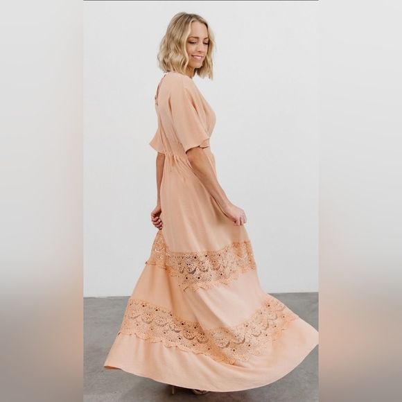 Baltic Born Vera Boho Peachy Salmon Maxi Dress - Picture 2 of 9
